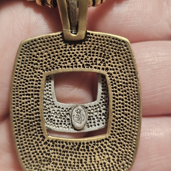 Vintage Premier Designs Gold & Silver Tone Necklace & Earring Set Pierced - Picture 3 of 4